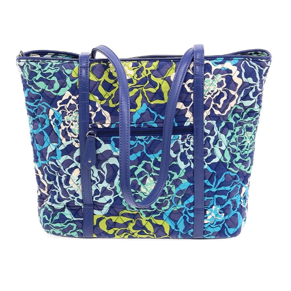 Floral Blue Tote Bag